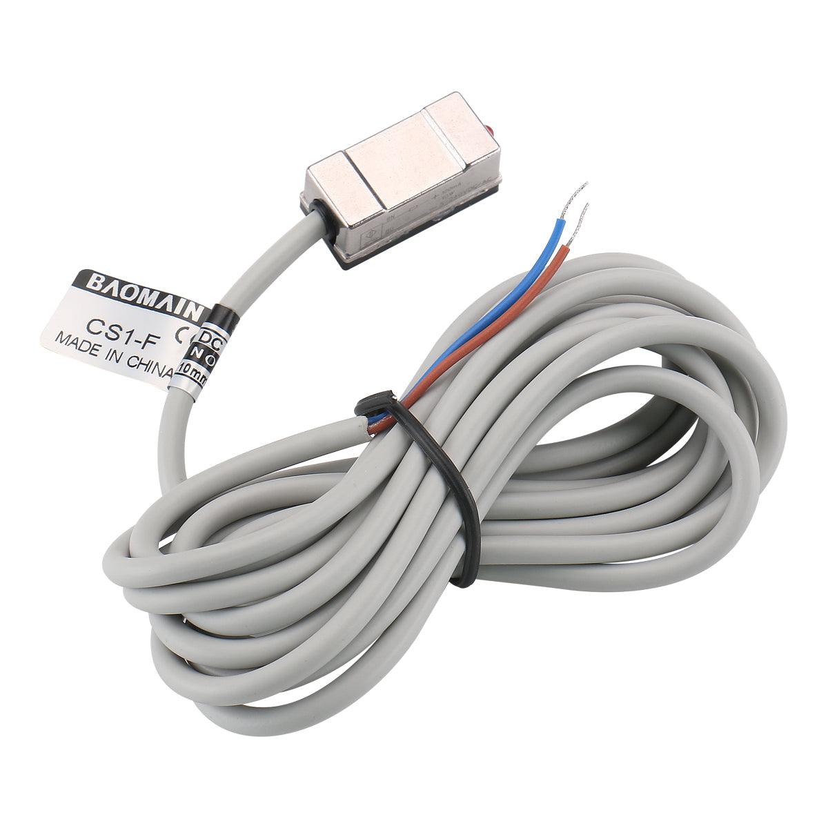 Baomain Air Cylinder Magnetic Sensor Switch CS1-F DC10-30V 100mA 10W NO Function with LED Indicator