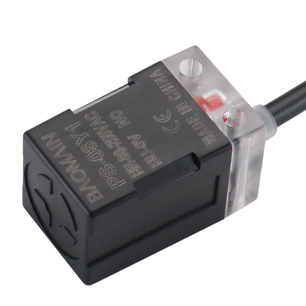 Baomain Approach Induktiver Näherungssensorschalter PS-08Y1 NO AC 90-250 V, 8 mm Erfassungsabstand, 2-adrig