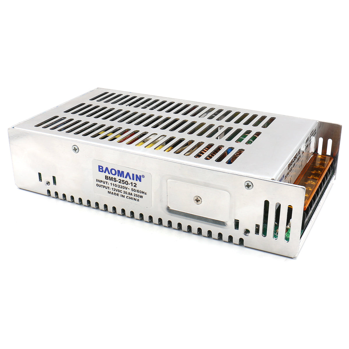 Baomain Schaltnetzteil, Eingang 110 V/220 V AC, Ausgang 12 V/24 VDC 250 W, Leistungstransformator für LED-Lichtstreifen/CCTV-Kamera/Sicherheitssystem/Radio/Computerprojekt, CB-gelistet