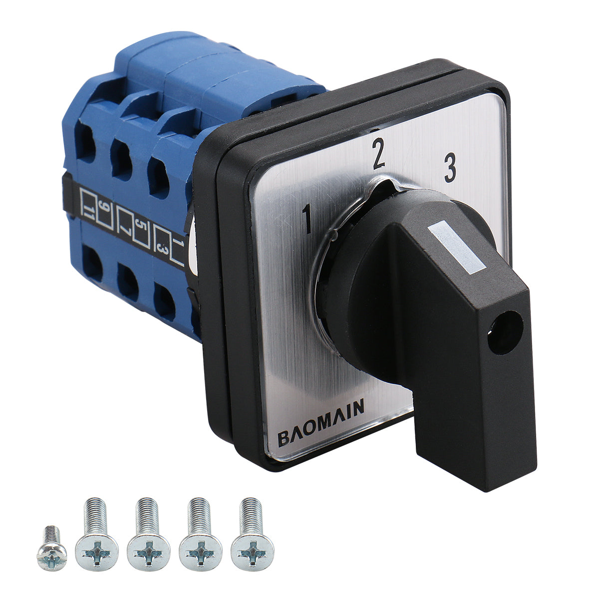 Baomain Universal Rotary Cam/Changeover Switch SZW26-20/123.3 660V 20A 3 Position 3 Phase 12 Terminal - BAOMAIN