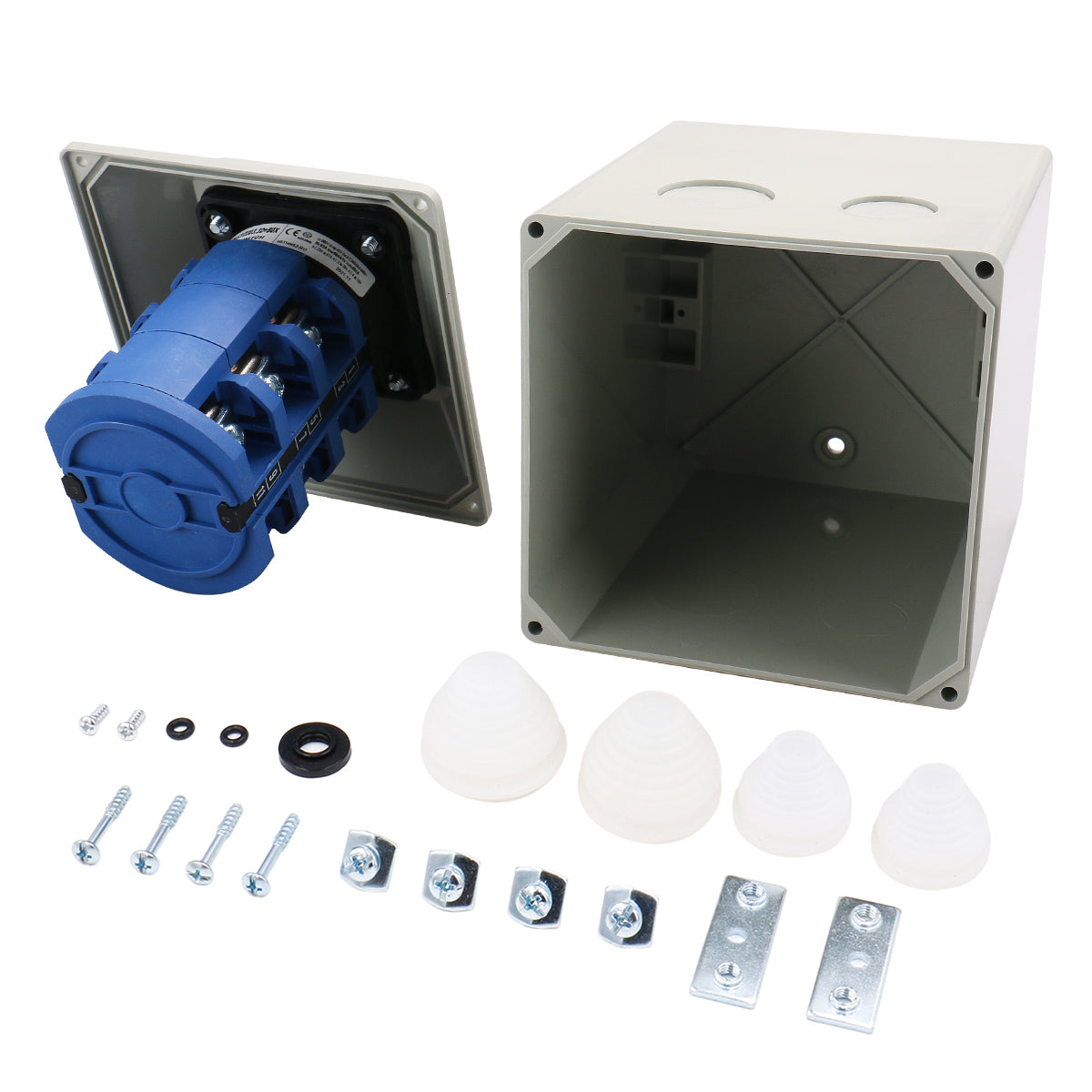 Universal Rotary Changeover Switch SZW26-63/D303.3D with Master Switch Exterior Box LW28-63/4 660V 63A 3 Position 3 Phase - BAOMAIN