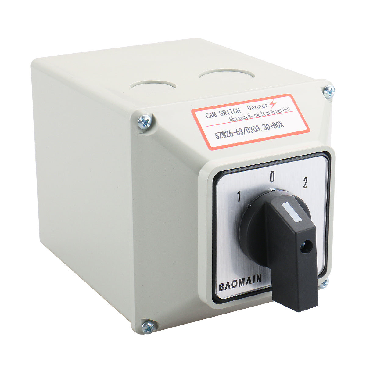 Universal Rotary Changeover Switch SZW26-63/D303.3D with Master Switch Exterior Box LW28-63/4 660V 63A 3 Position 3 Phase - BAOMAIN