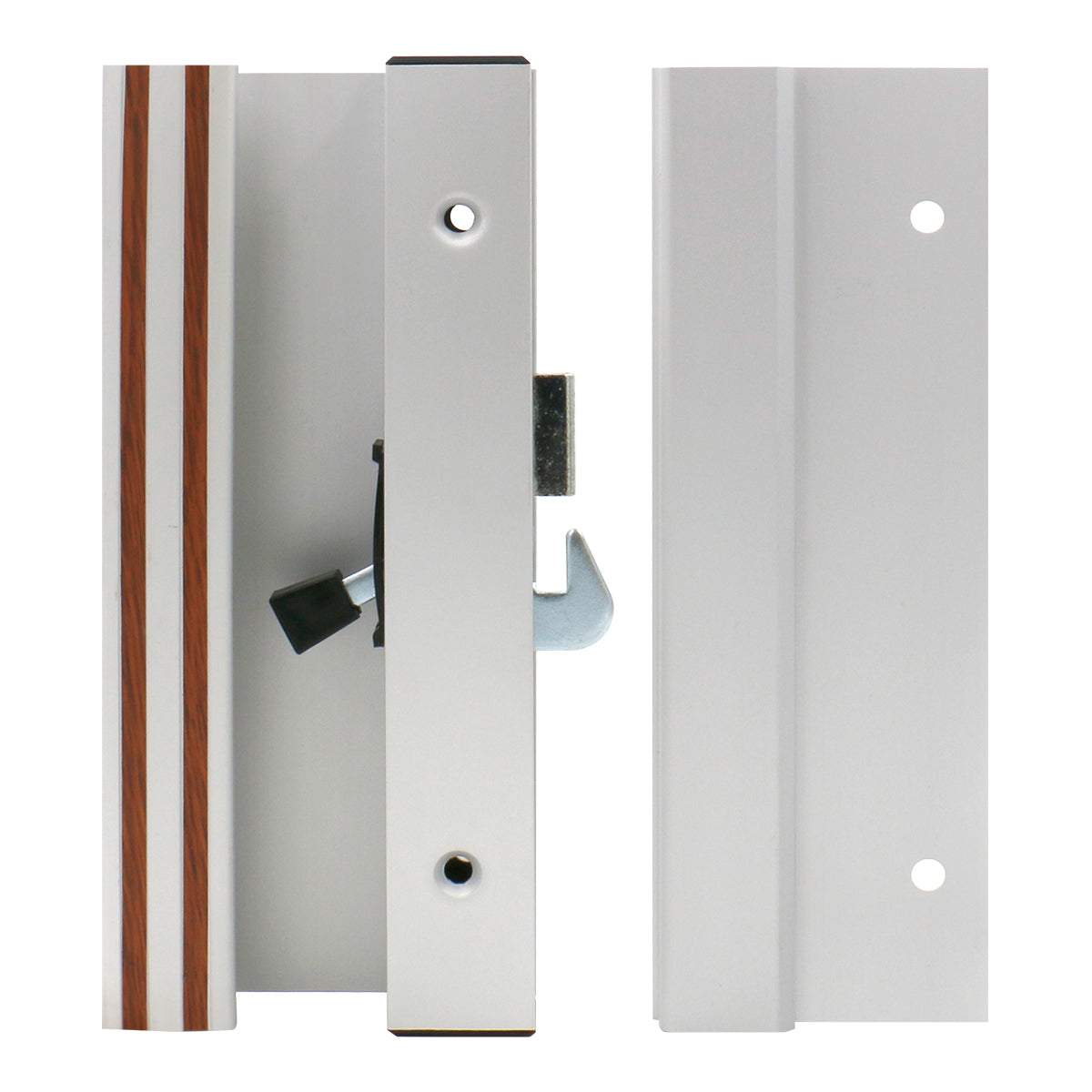 Baomain Anti-Lift Sliding Door Handle Set C-1118, Aluminum/Die cast, White - BAOMAIN