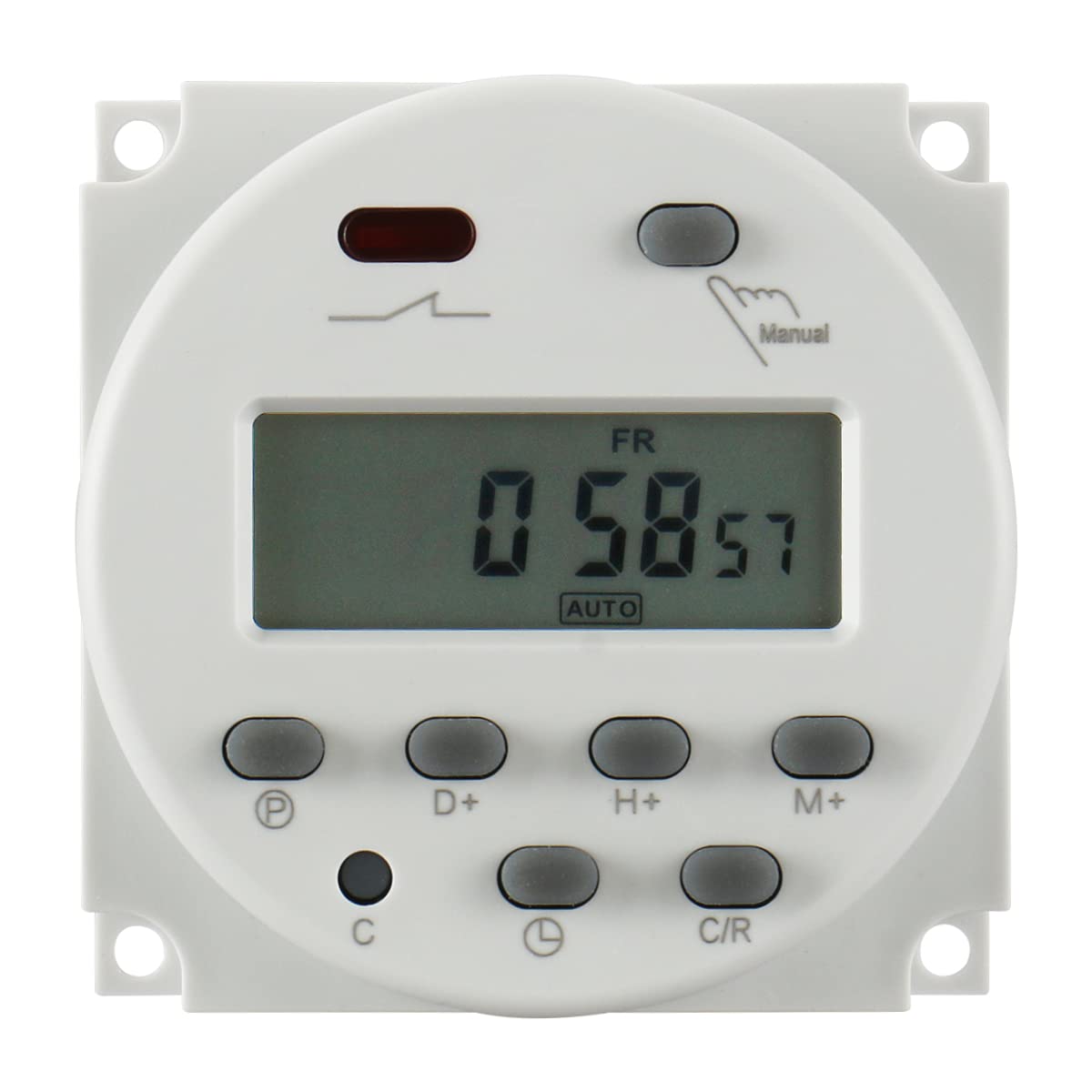 BAOMAIN DIGITALER LCD-PROGRAMMIERBARER TIMER CN101C Eingang 24 V Ausgang 24 V 16 A SPST-UNTERSTÜTZUNG 17-MAL TÄGLICH WÖCHENTLICHES PROGRAMM ZEITRELAISSCHALTER