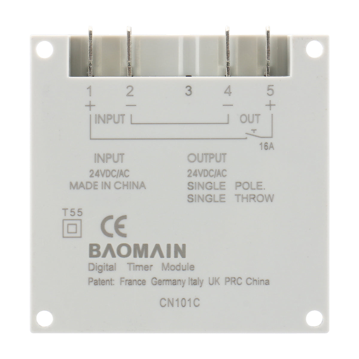 BAOMAIN DIGITALER LCD-PROGRAMMIERBARER TIMER CN101C Eingang 24 V Ausgang 24 V 16 A SPST-UNTERSTÜTZUNG 17-MAL TÄGLICH WÖCHENTLICHES PROGRAMM ZEITRELAISSCHALTER