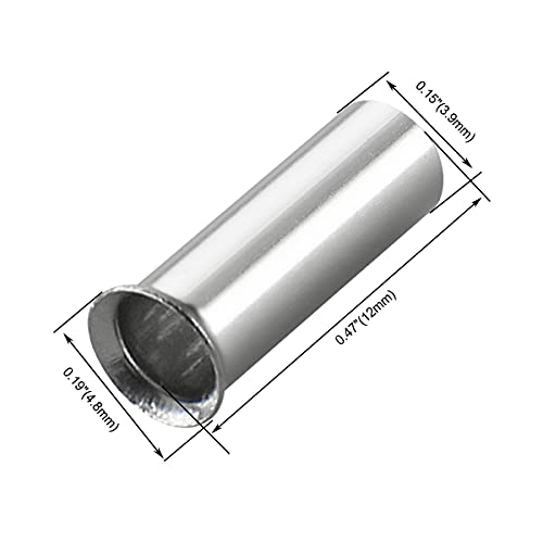 Baomain AWG 10 / 6.0mm² Long: 12mm Wire Copper Crimp Connector Non Insulated Ferrule Pin Cord End Terminal EN6012 Pack of 1000