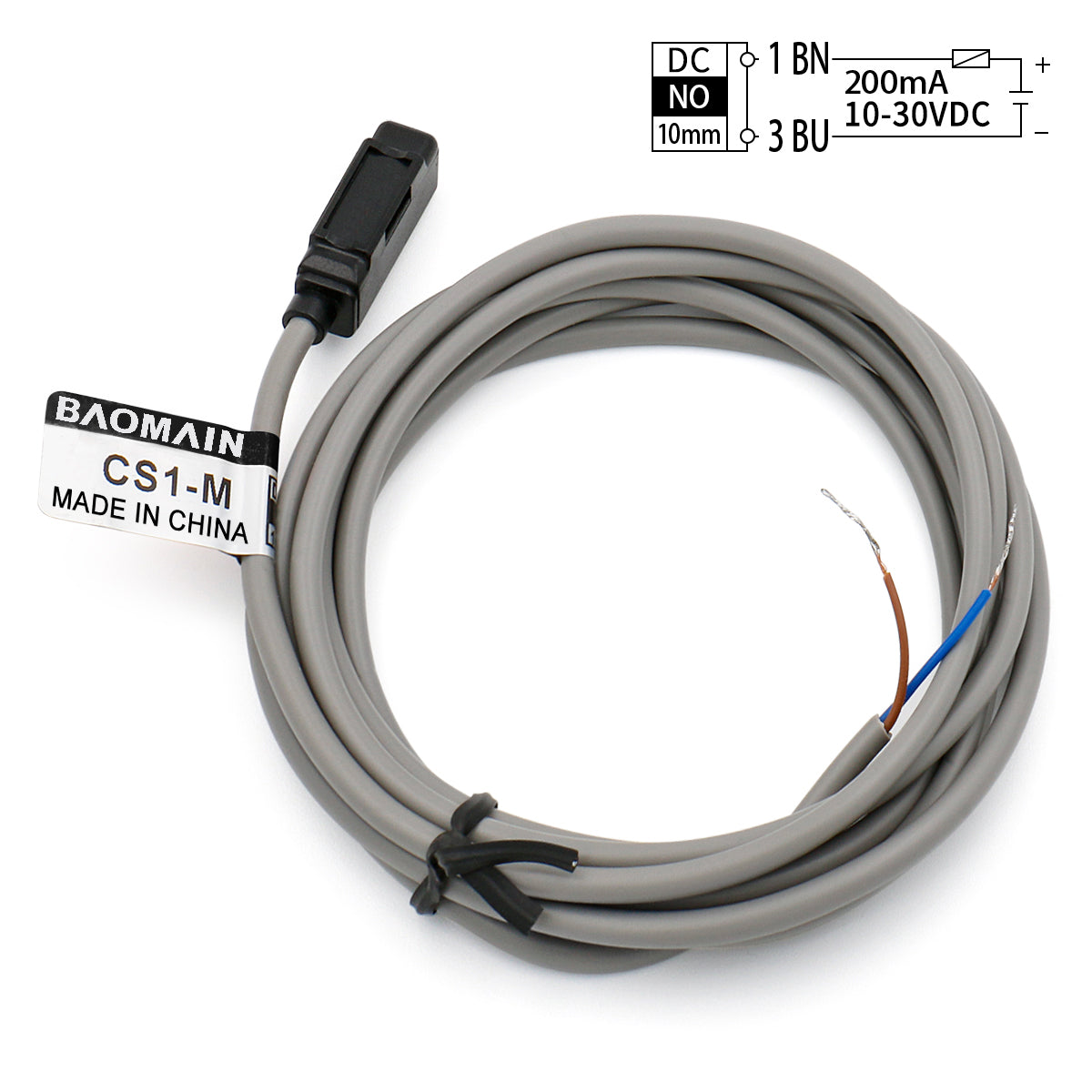 Baomain Pneumatischer Zylinder Magnetsensor Reedschalter CS1-M Pneumatischer Näherungsschalter
