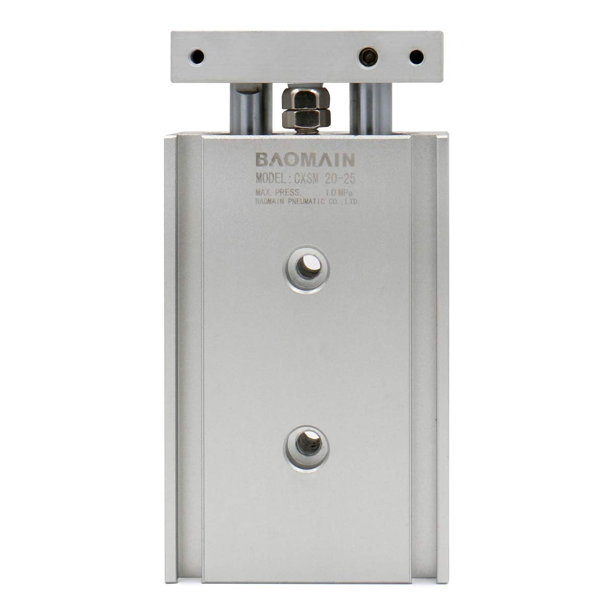 Baomain Pneumatic Dual Air Cylinder CXSM 20mm Bore Guide Rod Plate Double Rod Guided Slide Bearing Cushioned - BAOMAIN