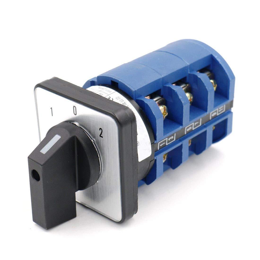 Baomain Universal Rotary Selector Changeover Cam Switch SZW26-63/D303.3 660V 63A 3 Position 3 Phase 12 Terminals - BAOMAIN
