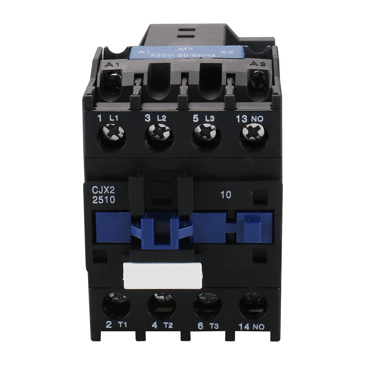 Baomain 25A AC-Schütz 3-polig + 1 Schließer, normalerweise offen, 220-V-Spule, 50/60 Hz, 35 DIN-Schiene, CJX2-2510