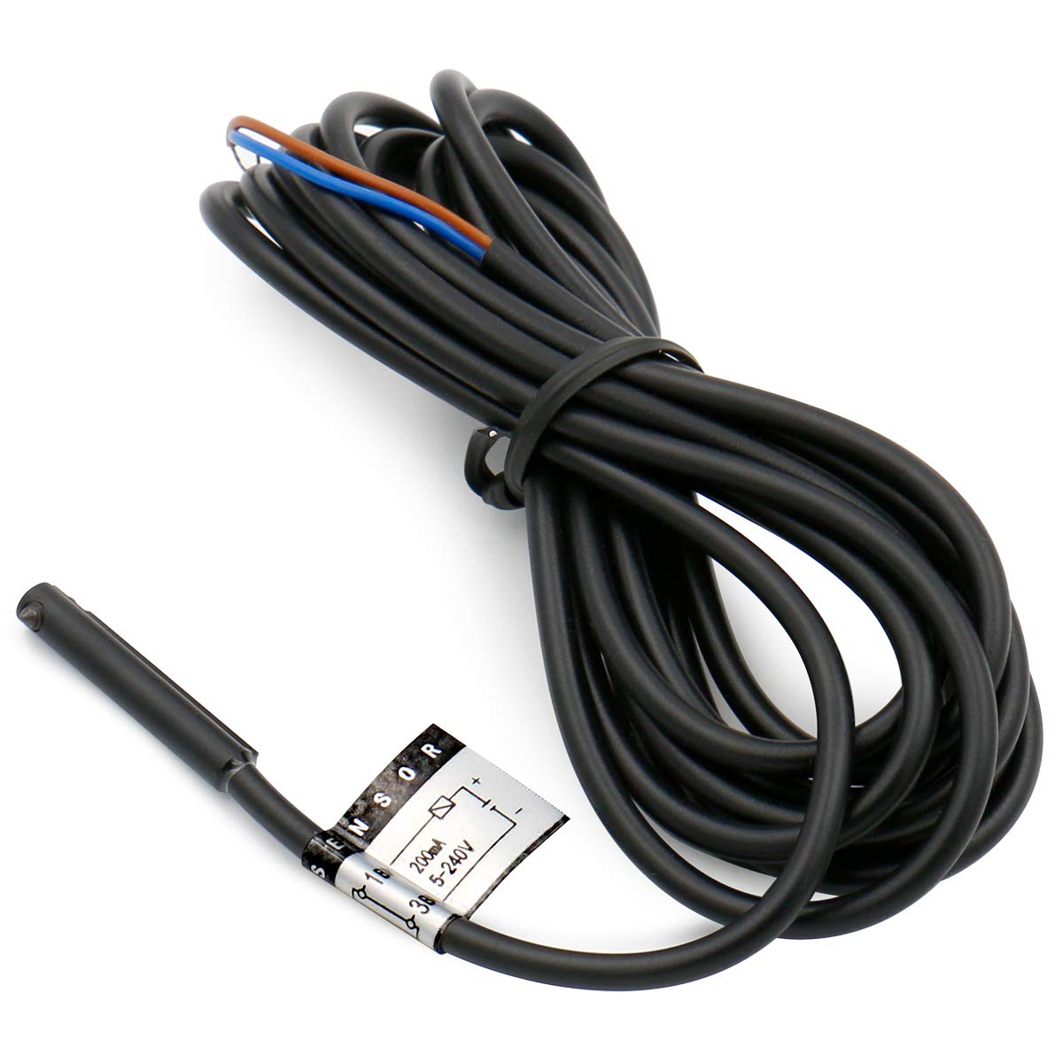 Baomain Magnetischer Reed-Sensorschalter D-A93 DC10-30V 200mA Sensor 10mm NO (normalerweise offen) für pneumatischen Luftzylinder