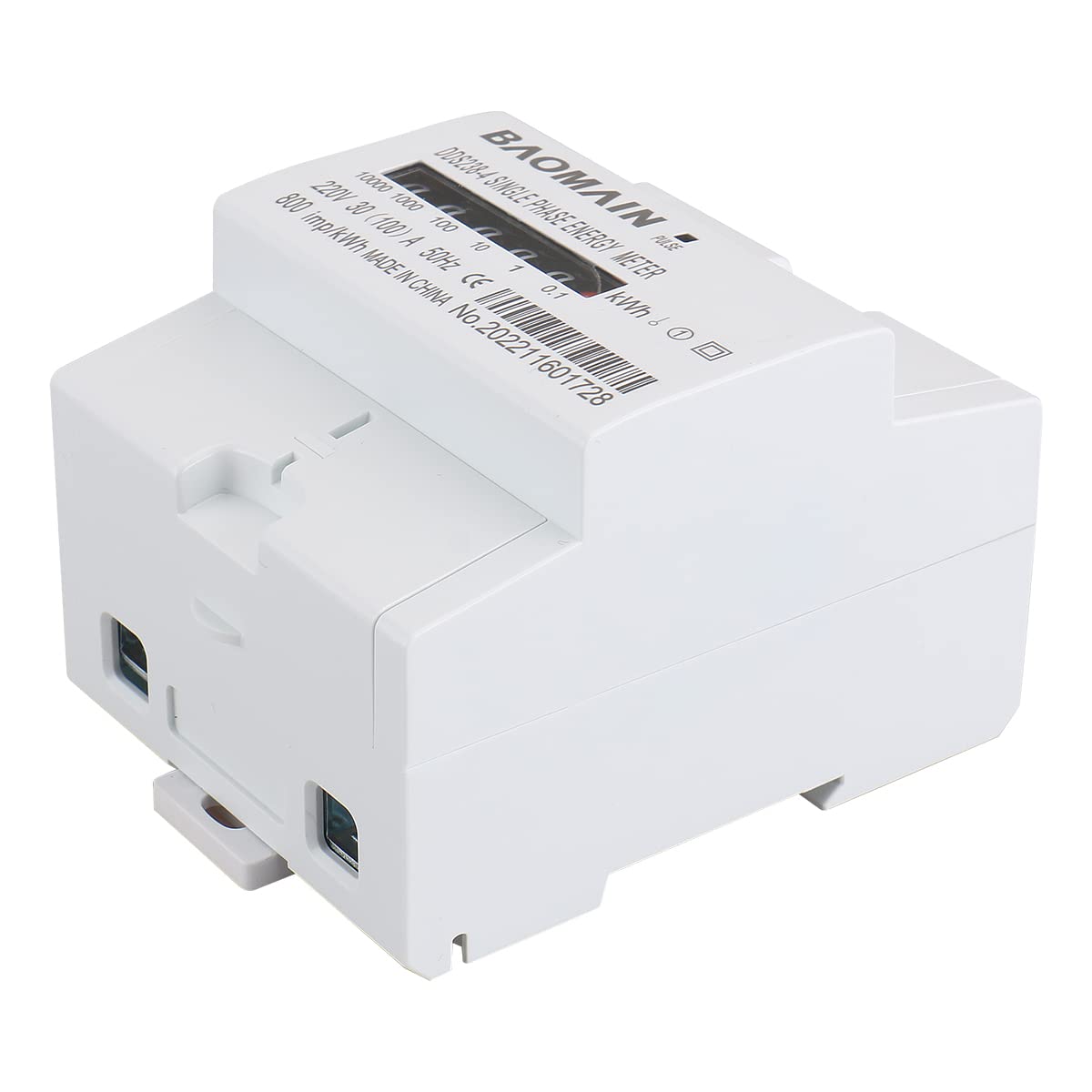 Single Phase Energy Meter DDS238-4(30-100)DIN-rail Kilowatt Hour kwh Meter 220V 100A - BAOMAIN