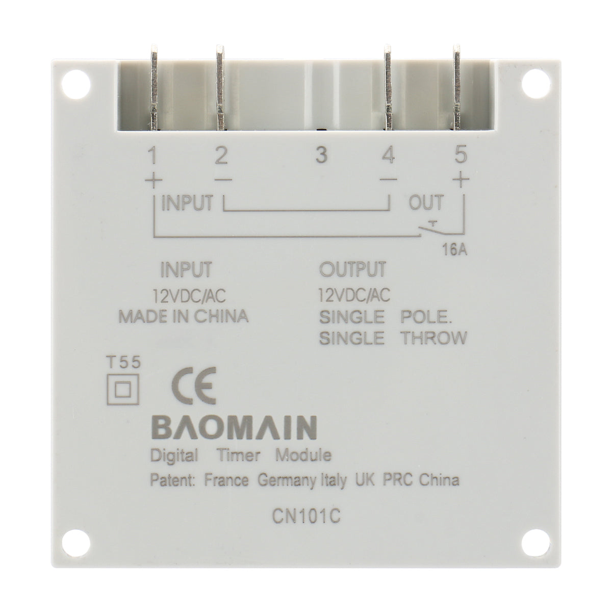BAOMAIN DIGITALER LCD-PROGRAMMIERBARER TIMER CN101C Eingang 12 V Ausgang 12 V 16 A SPST-UNTERSTÜTZUNG 17-MAL TÄGLICH WÖCHENTLICHES PROGRAMM ZEITRELAISSCHALTER