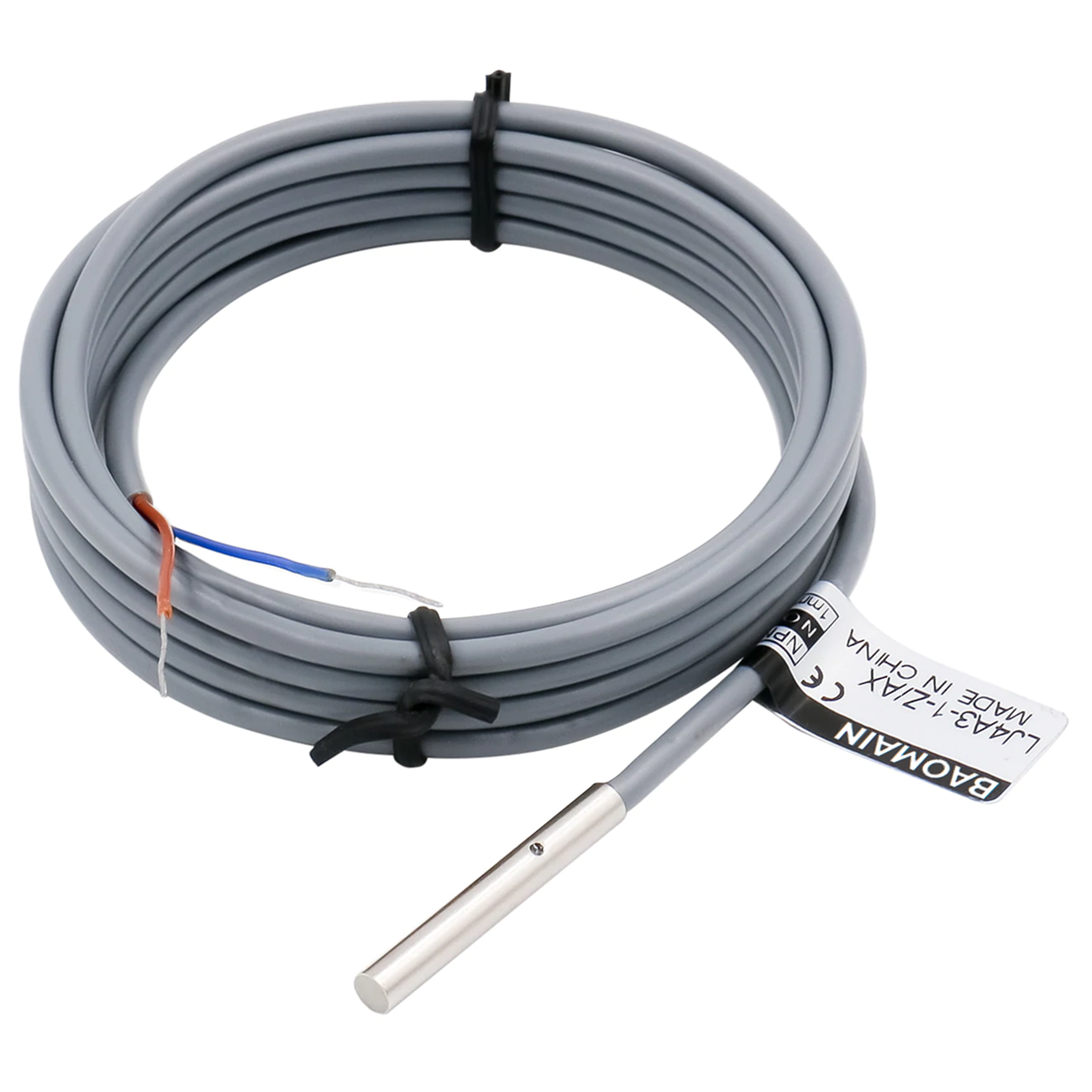 Baomain M4 Eingebetteter Sensor Induktiver Näherungsschalter LJ4A3-1-Z/AX NPN NC DC 10-30 V, 1 mm Erfassungsabstand 3-adrig
