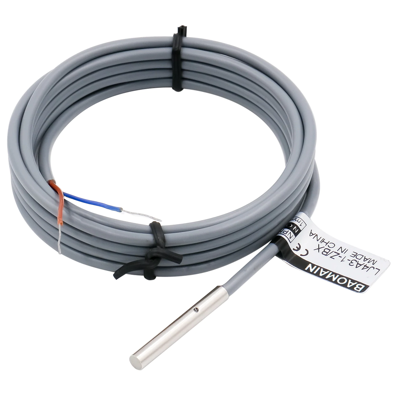 Baomain M4 Eingebetteter Sensor Induktiver Näherungsschalter LJ4A3-1-Z/BX NPN NO DC 10-30 V, 1 mm Erfassungsabstand 3-adrig