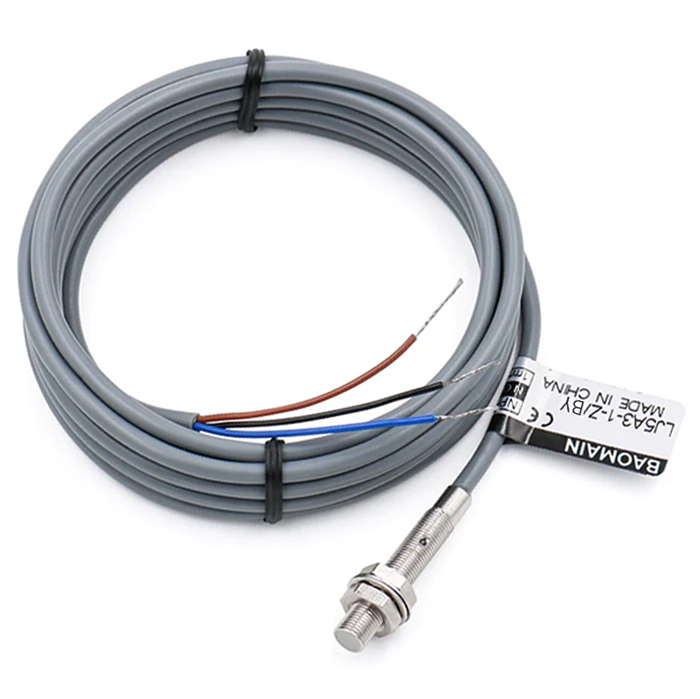 Baomain M5 Eingebetteter Sensor Induktiver Näherungsschalter LJ5A3-1-Z/BY PNP NO DC 10-30 V, 1 mm Erfassungsabstand 3-adrig