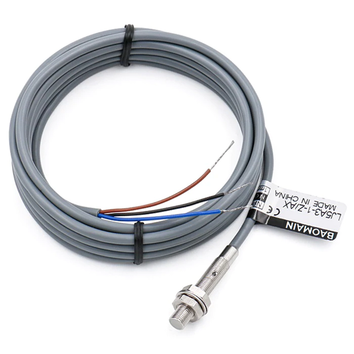 Baomain M5 Eingebetteter Sensor Induktiver Näherungsschalter LJ5A3-1-Z/AX NPN NC DC 10-30 V, 1 mm Erfassungsabstand 3-adrig