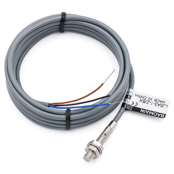 Baomain M5 Eingebetteter Sensor Induktiver Näherungsschalter LJ5A3-1-Z/BX NPN NO DC 10-30 V, 1 mm Erfassungsabstand 3-adrig