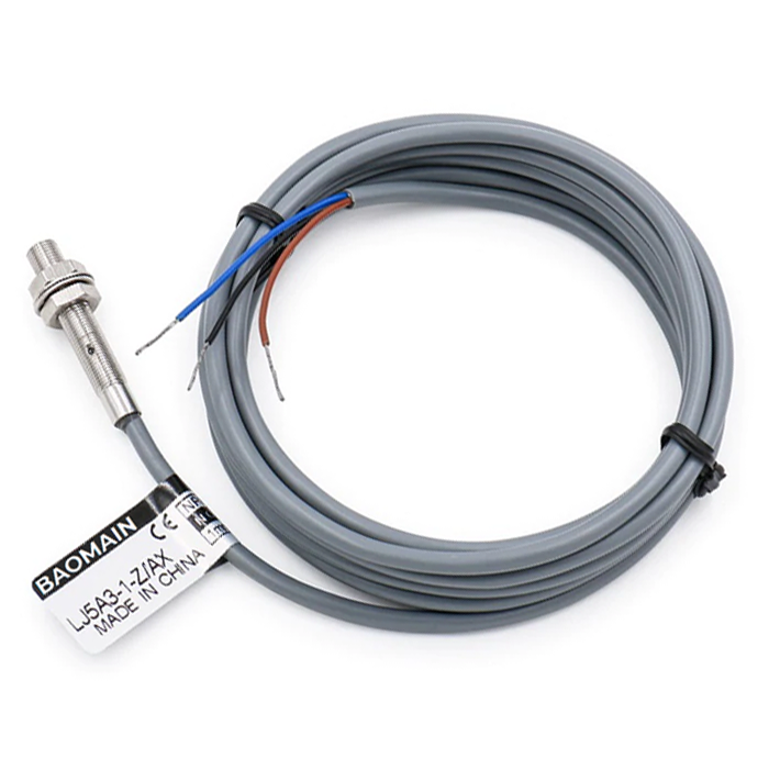Baomain M5 Eingebetteter Sensor Induktiver Näherungsschalter LJ5A3-1-Z/AX NPN NC DC 10-30 V, 1 mm Erfassungsabstand 3-adrig