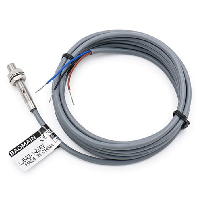 Baomain M5 Eingebetteter Sensor Induktiver Näherungsschalter LJ5A3-1-Z/AY PNP NC DC 10-30 V, 1 mm Erfassungsabstand 3-adrig