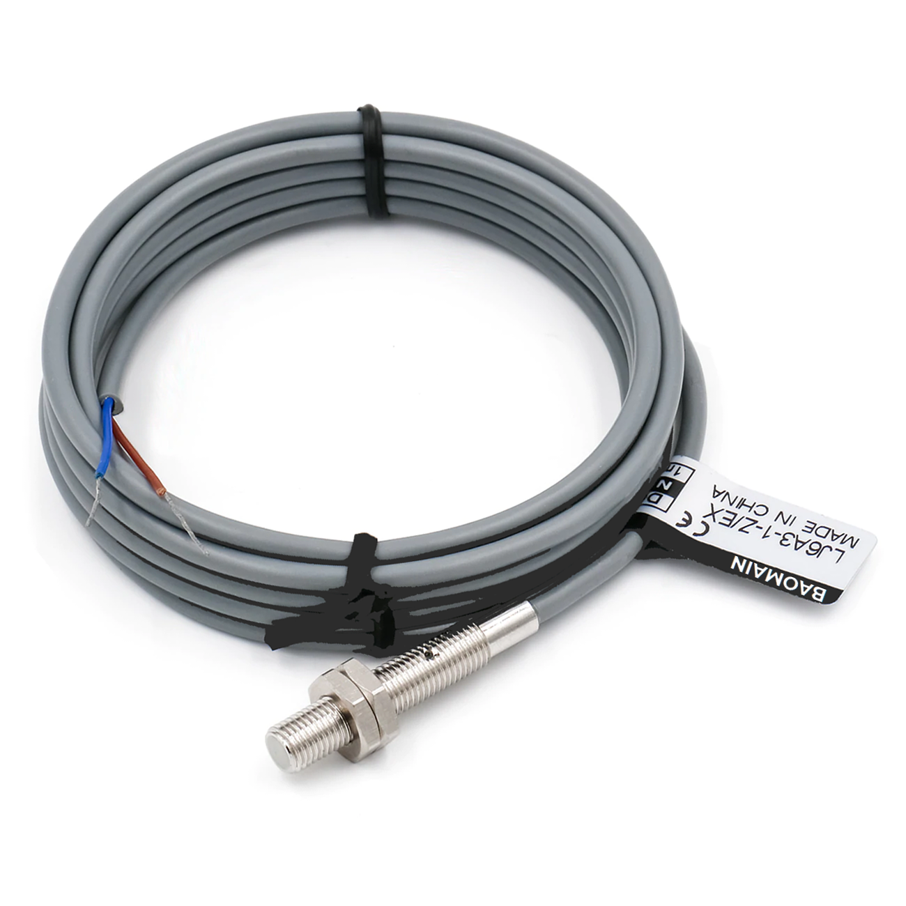 Baomain M6 Eingebetteter Sensor Induktiver Näherungsschalter LJ6A3-1-Z/EX NO DC 10-30 V, 1,5 mm Erfassungsabstand 2-adrig