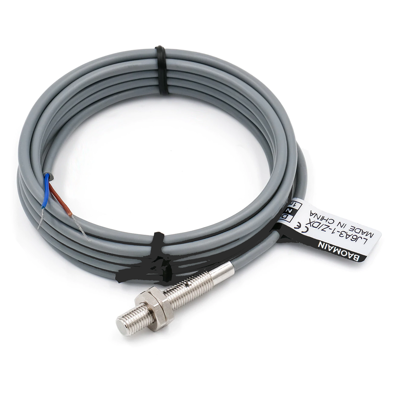 Baomain M6 Eingebetteter Sensor Induktiver Näherungsschalter LJ6A3-1-Z/DX NC DC 10-30 V, 1,5 mm Erfassungsabstand 2-adrig