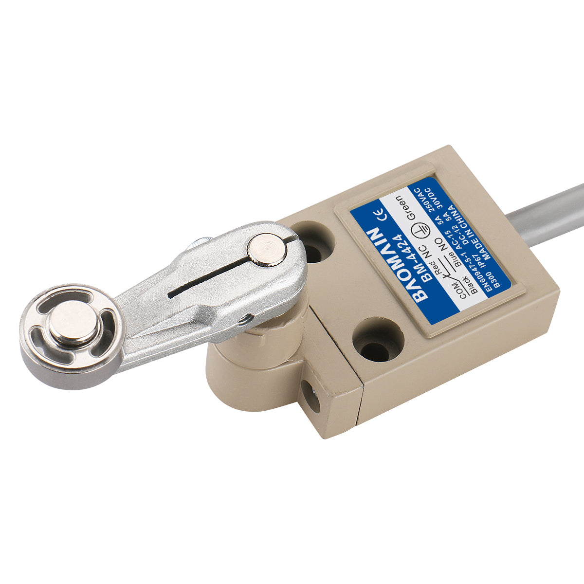 Baomain Versiegelter Endschalter BM-4424 Rollenhebelstößel Momentan SPDT NO+NC IP67 Wasserdicht 500 PCS