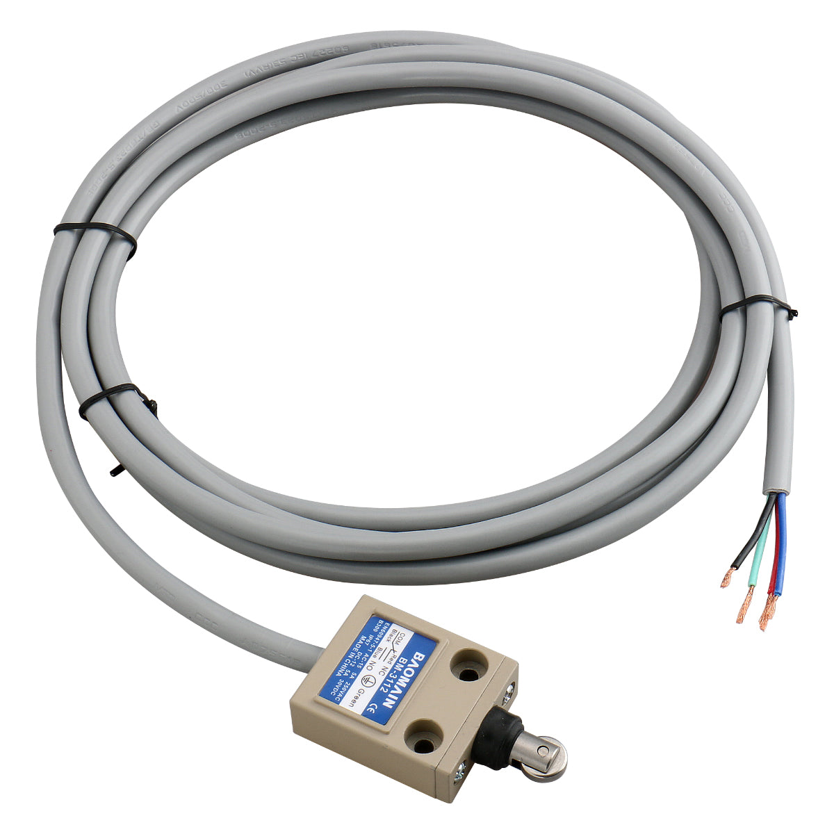Baomain Roller Plunger Sealed Limit Switch BM-3112(TZ-3112) Momentary 1NO 1NC SPDT IP67 Waterproof - BAOMAIN