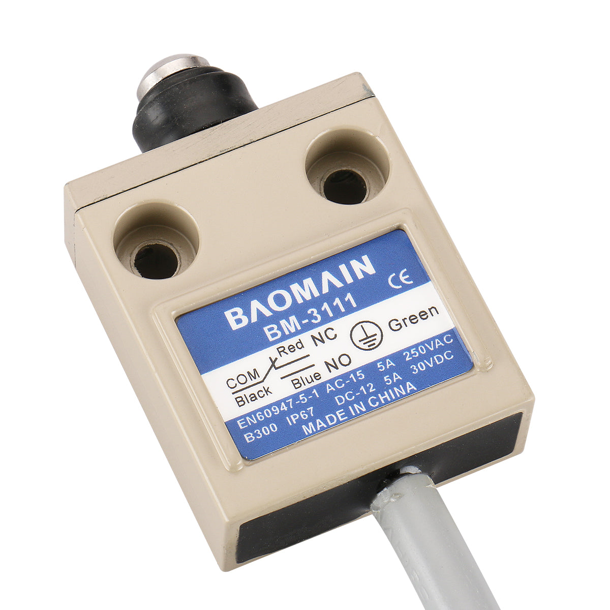 Baomain Endschalter BM-3111 (TZ-3111) Versiegelter Kolben Momentan SPDT 1NO 1NC IP67 Wasserdicht