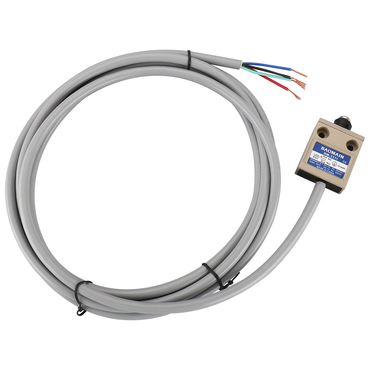 Baomain Endschalter BM-3111 (TZ-3111) Versiegelter Kolben Momentan SPDT 1NO 1NC IP67 Wasserdicht