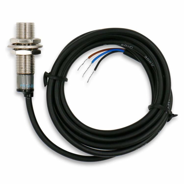 Baomain Inductive Proximity Sensor PR12-2DP Cylindrical Type DC 12-24V PNP NO(Normally Open) 3 Wire CE - BAOMAIN