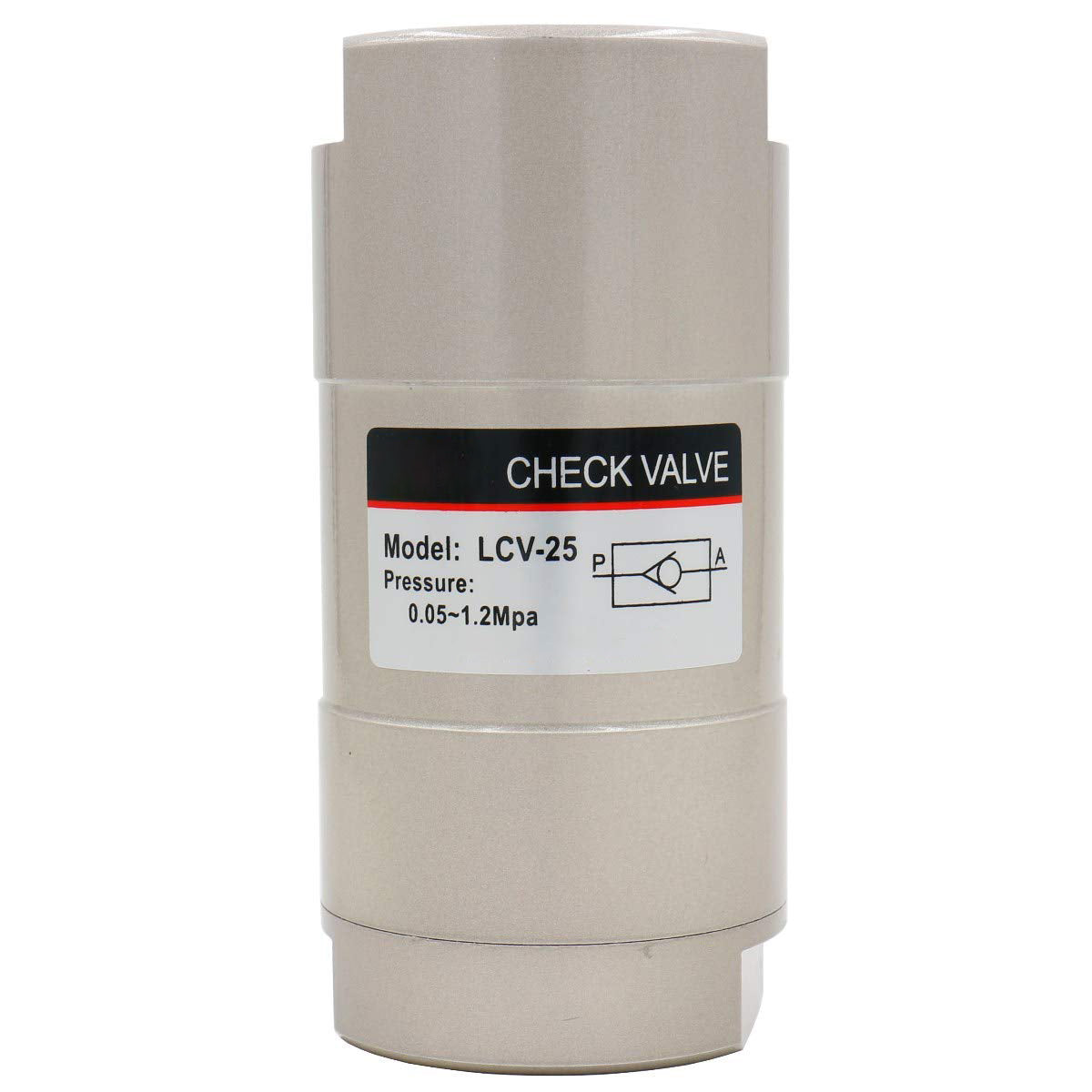 Pneumatic Check Valve LCV-25 1 inch Port One Way Female to Female Air Pneumatic - BAOMAIN
