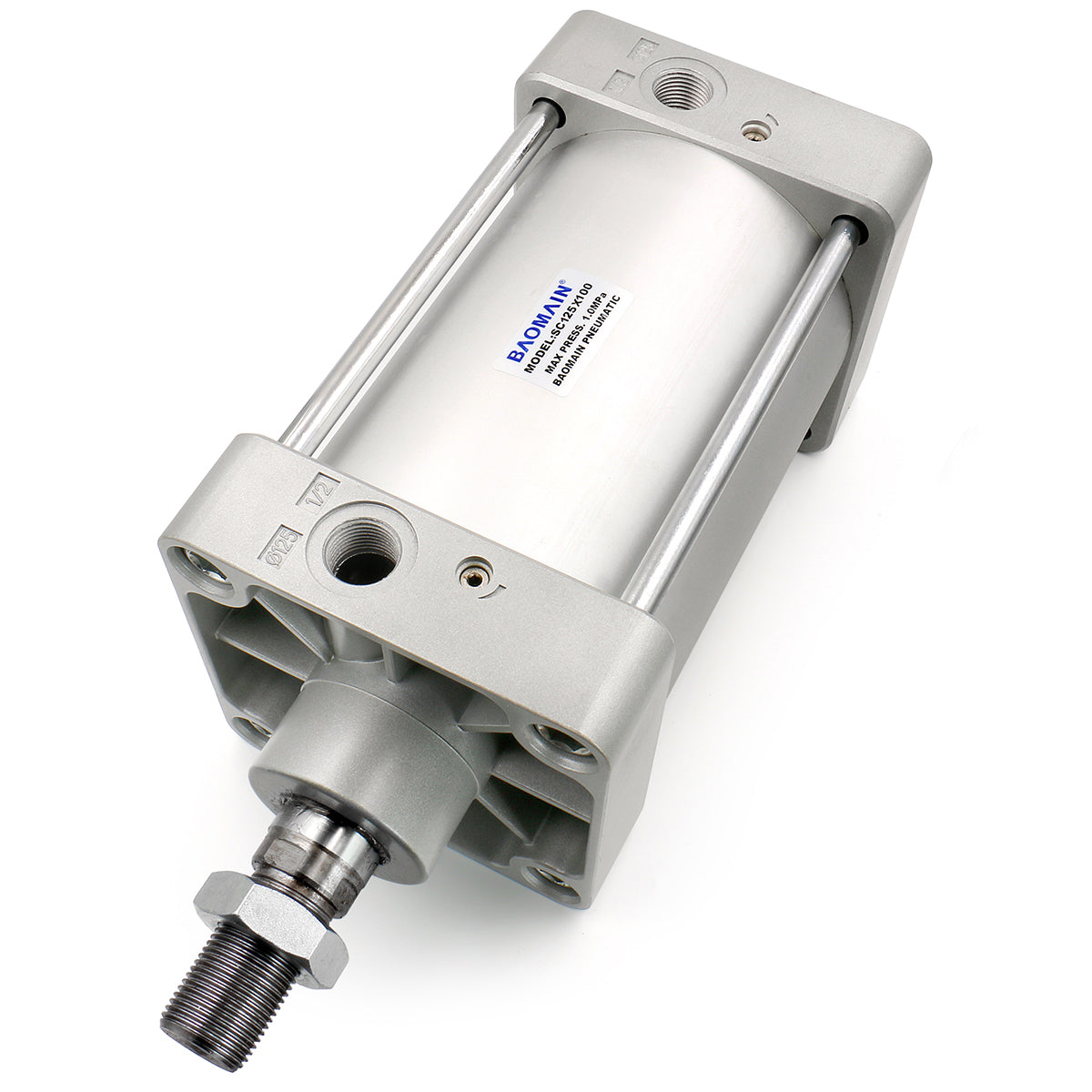 Pneumatic Air Cylinder SC 125,PT1/2; Bore:125mm (5 inch) Screwed Piston Rod Dual Action - BAOMAIN