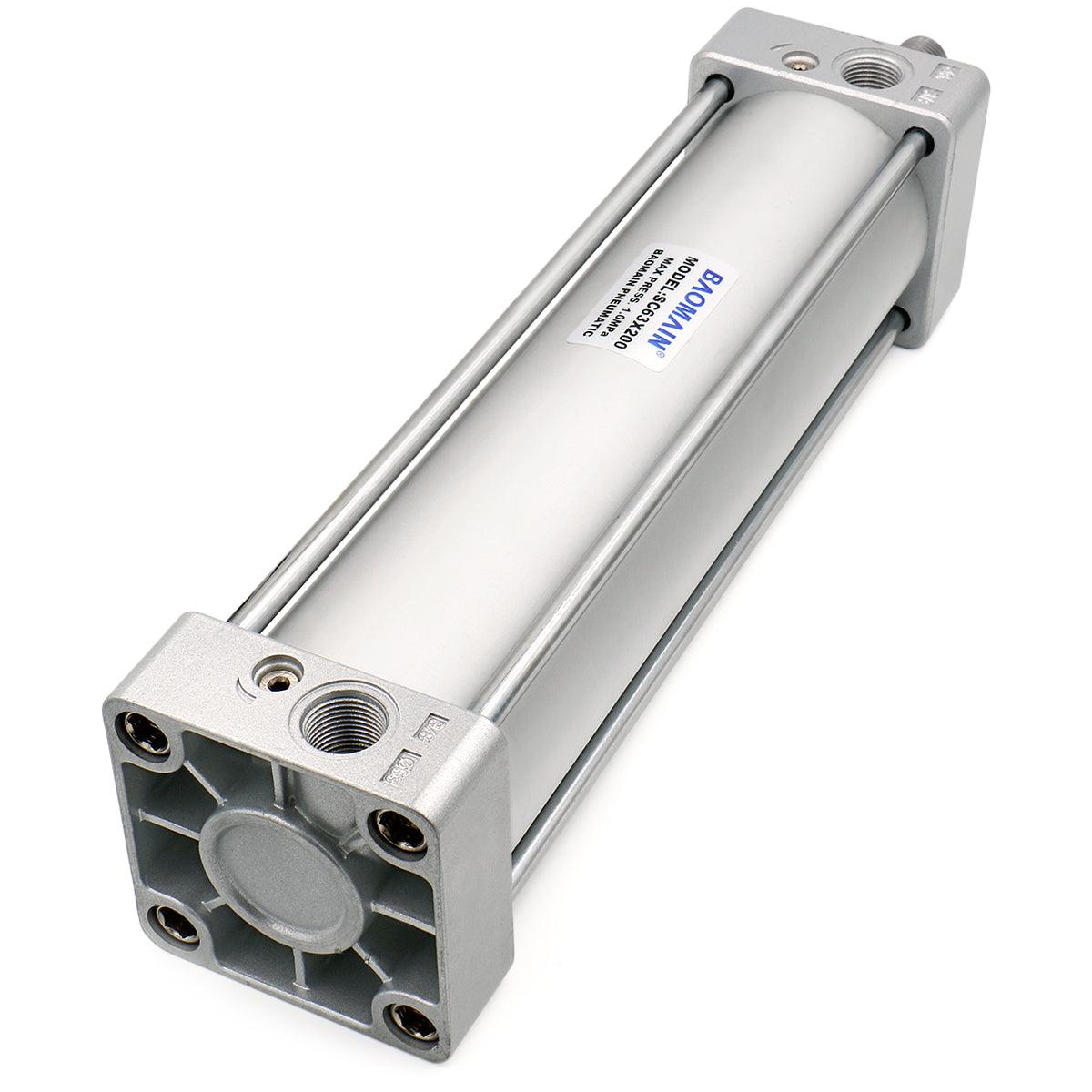 Pneumatic Air Cylinder SC 63 Series PT 3/8, Bore: 2 1/2 inch, Screwed Piston Rod Dual Action - BAOMAIN