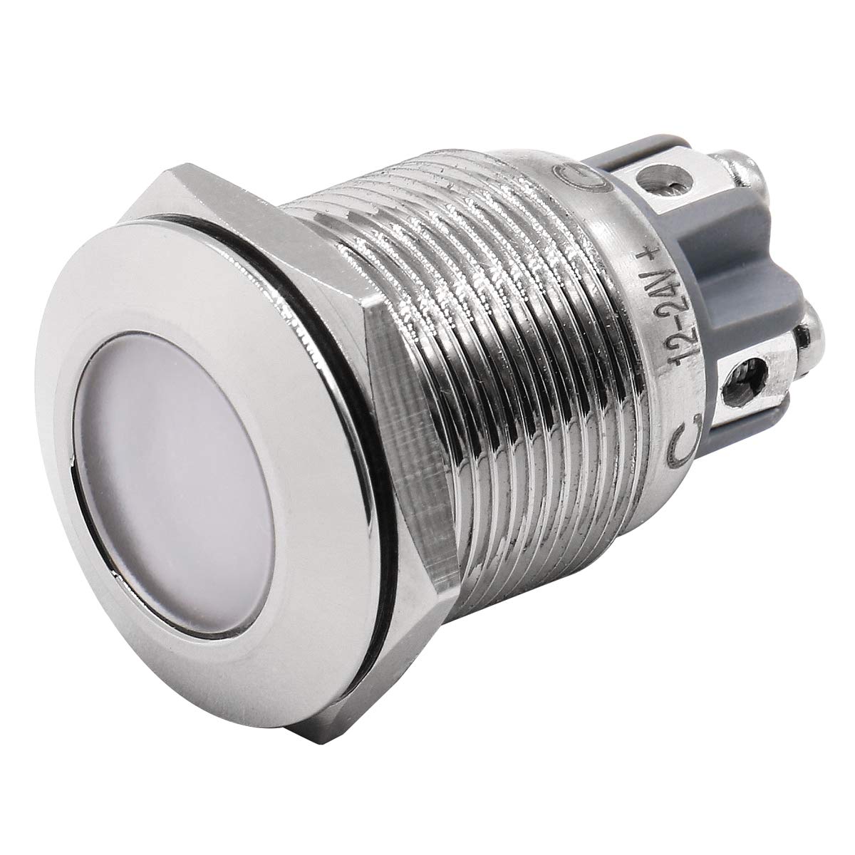 Baomain 19 mm Edelstahl LED RGB Kontrollleuchten Kontrollleuchte 12 V/24 V/110 V/220 V Energiesparende gemeinsame Kathode