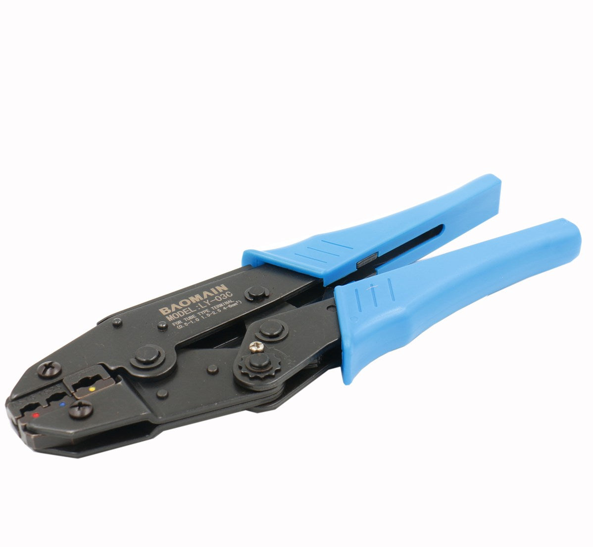 Ratchet Crimper Plier LY-03C Insulated Terminals Crimping Tools Use for 0.5-6 mm² (20-10 AWG) Blue - BAOMAIN
