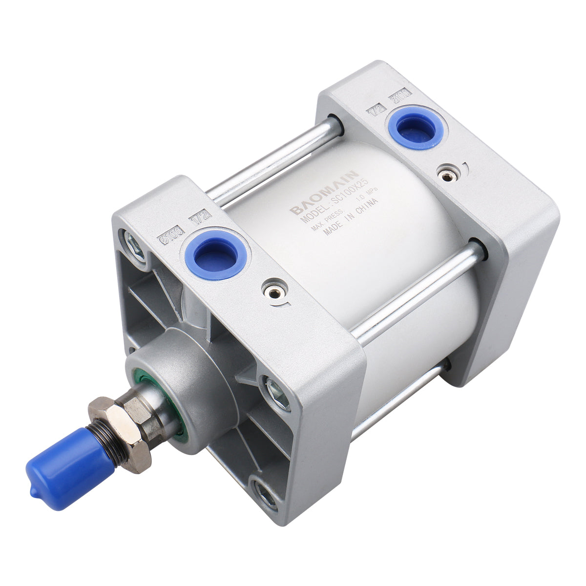 Pneumatic Air Cylinder SC 100 Bore: 4" Series  Port Size: PT1/2 Screwed Piston Rod Dual Action - BAOMAIN