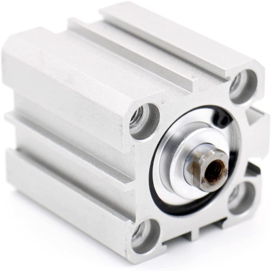 Baomain Compact Thin Pneumatic Air Cylinder SDA-25 Series 25mm Bore Double Action M5 Port - BAOMAIN