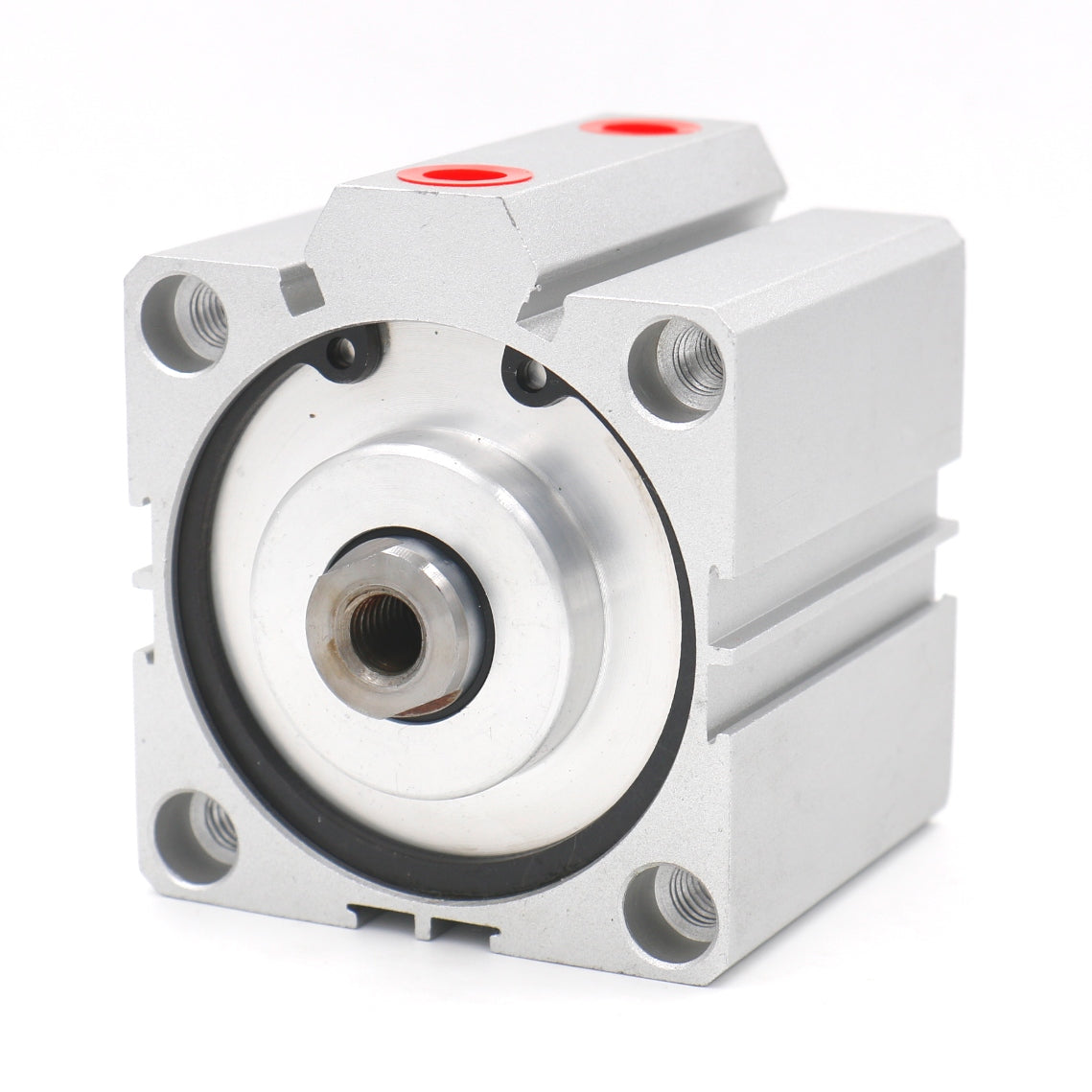 Baomain Compact Thin Pneumatic Air Cylinder SDA-63 Series 63mm Bore Double Action PT1/4 Port with Fittings Pack of 2 - BAOMAIN
