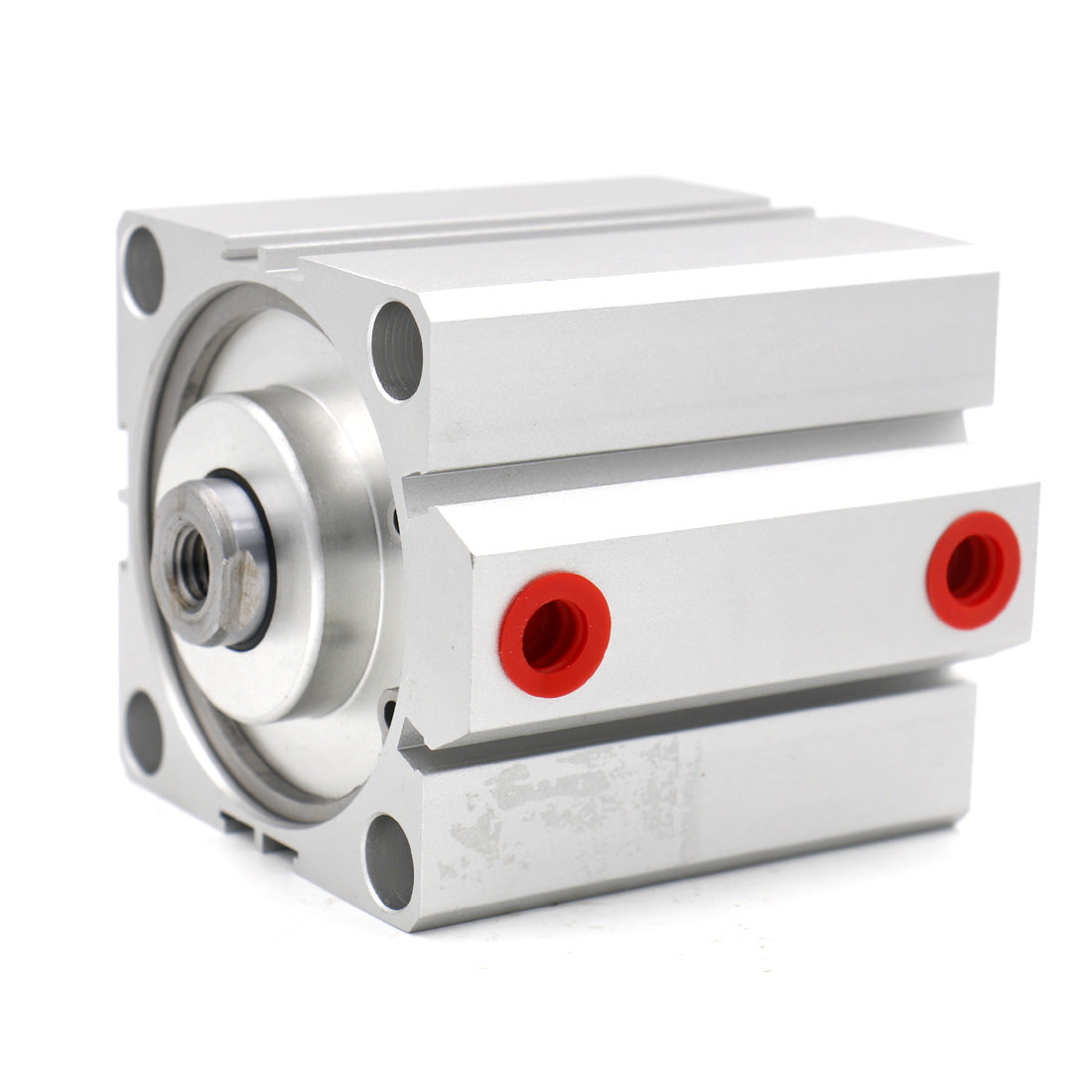 Baomain Compact Thin Pneumatic Air Cylinder SDA-63 Series 63mm Bore Double Action PT1/4 Port with Fittings Pack of 2 - BAOMAIN