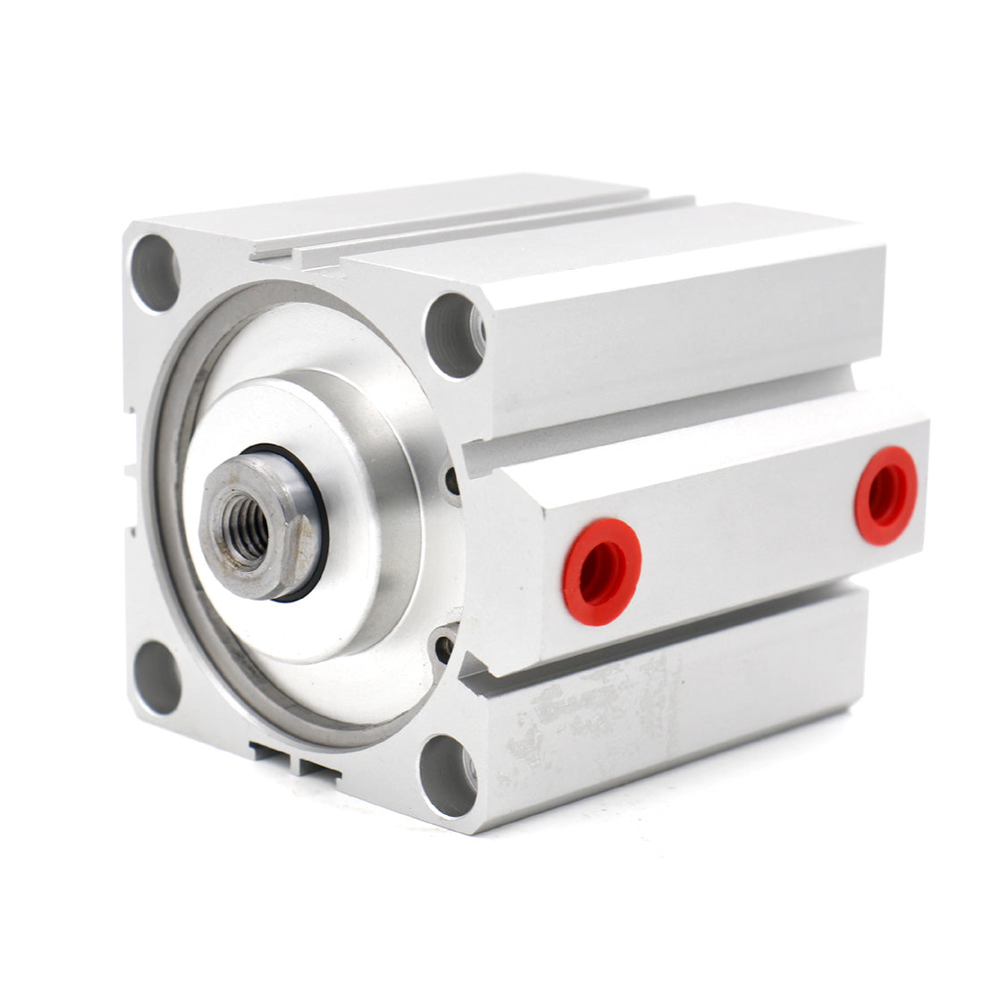 Baomain Compact Thin Pneumatic Air Cylinder SDA-63 Series 63mm Bore Double Action PT1/4 Port with Fittings Pack of 2 - BAOMAIN