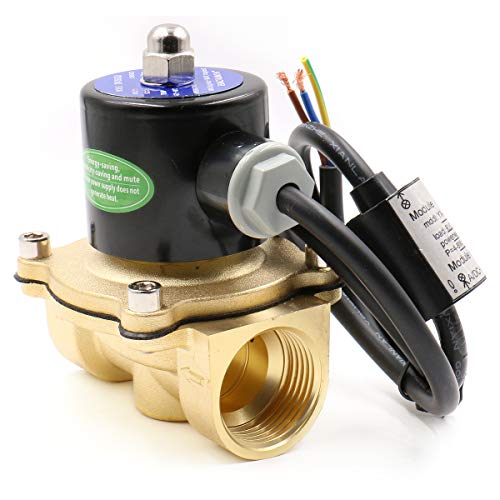 Baomain Messing Elektrisches Magnetventil 1 Zoll 2W-250-25J PT DC12V/24V AC110V/220V Normalerweise geschlossen Wasser, Luft Energiesparend