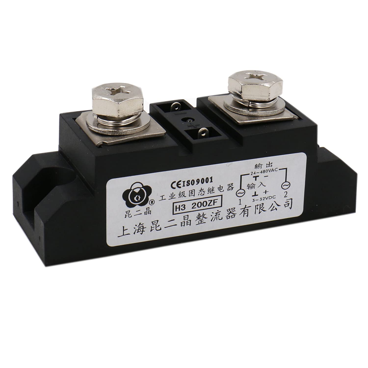Industrial Grade SSR Solid State Relay H3 200ZF 3-32VDC to 24-480VAC DC to AC - BAOMAIN