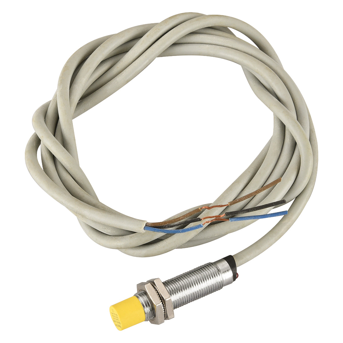 Baomain Schaltabstand 4 mm Eingebetteter Gewinderohr-Induktivsensorschalter Bi4-M12-AN6X DC 10-30 V Normalerweise offen, NPN-Ausgang, 3-adrig IP67