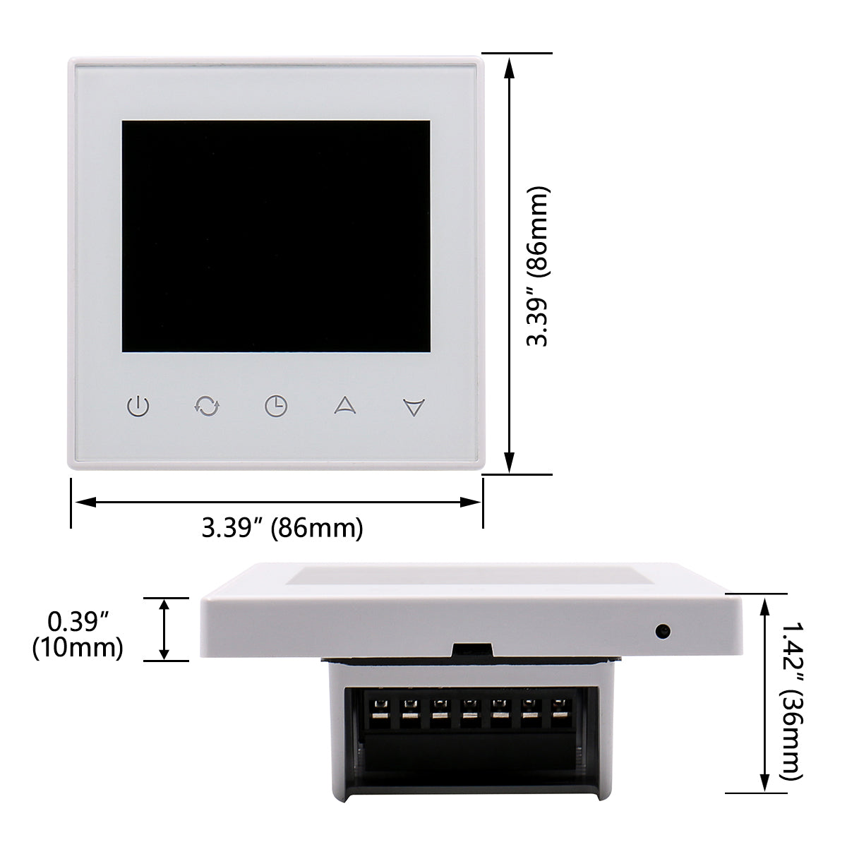 Baomain LCD Digital Programmable Thermostat 110-120V / 220V-240V 3 Amp 7 Day Work for Radiant Floor Heating Temperature Controller - BAOMAIN