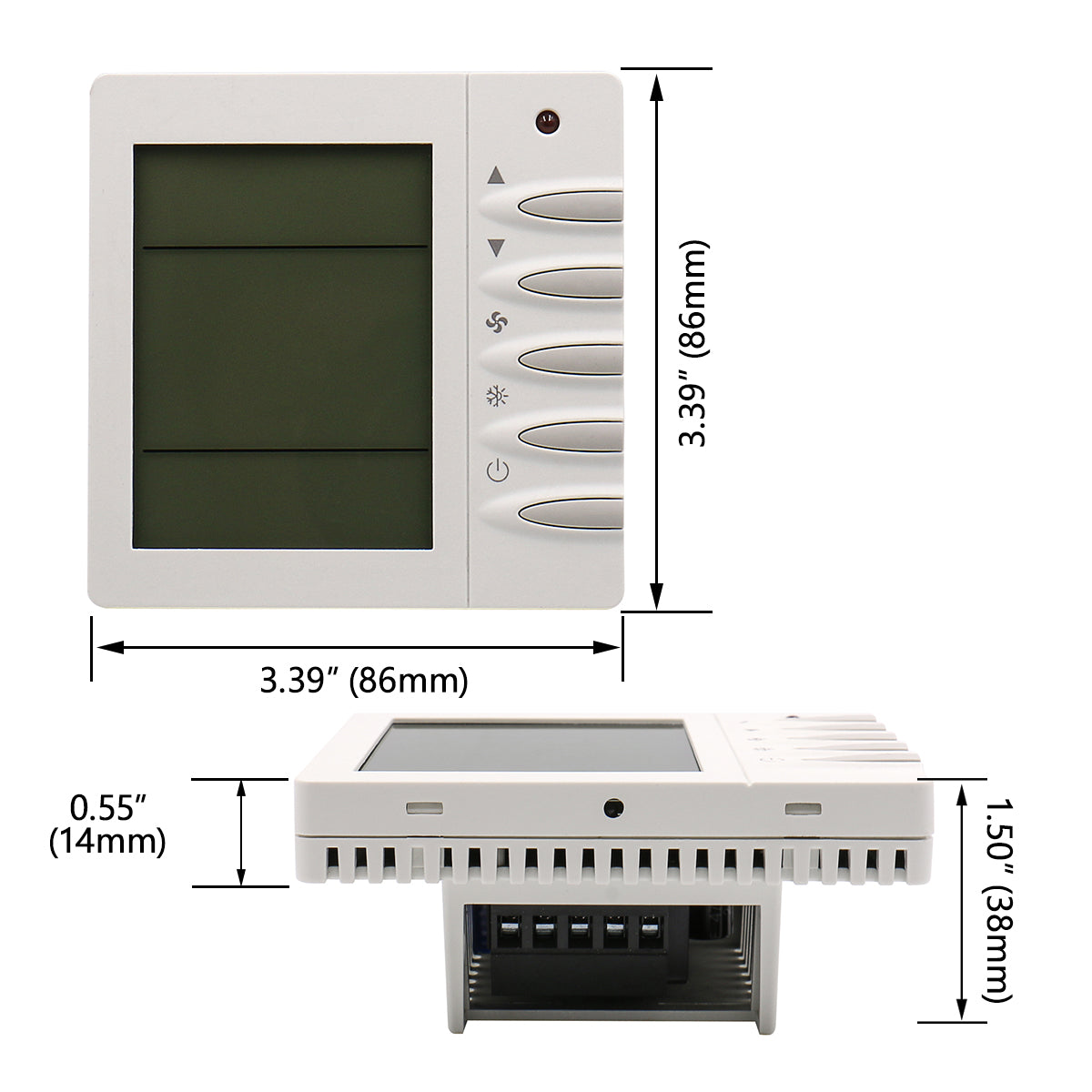 Baomain LCD Digital Programmable Thermostat 110V / 220V 3 Amp Work for Radiant Floor Heating Temperature Controller - BAOMAIN
