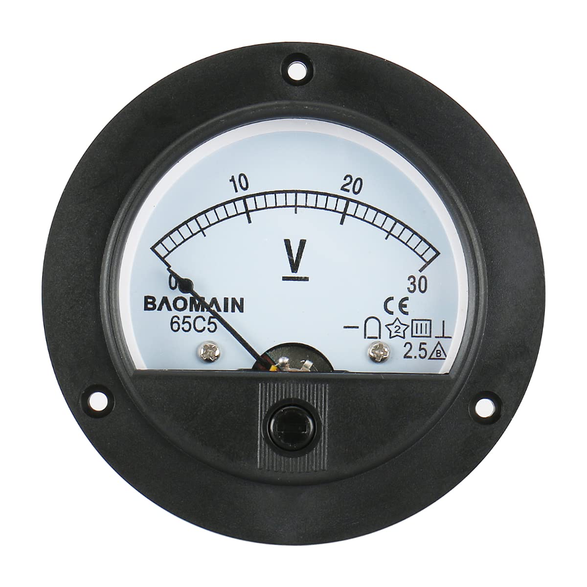 Baomain 65C5 Analogue Panel Meter Volt Voltage Gauge Analog Voltmeter DC 0-30 V