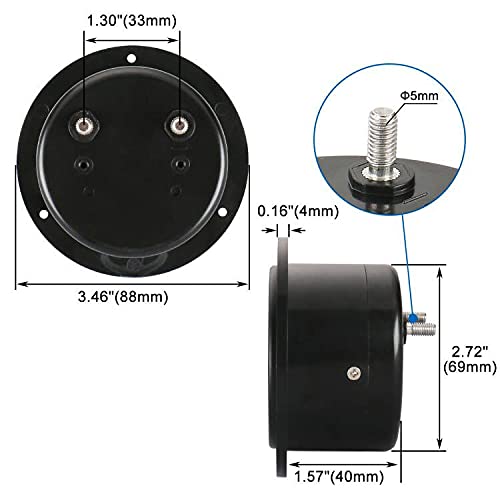 Baomain 65C5 Analogue Panel Meter Volt Voltage Gauge Analog Voltmeter DC 0-50 V