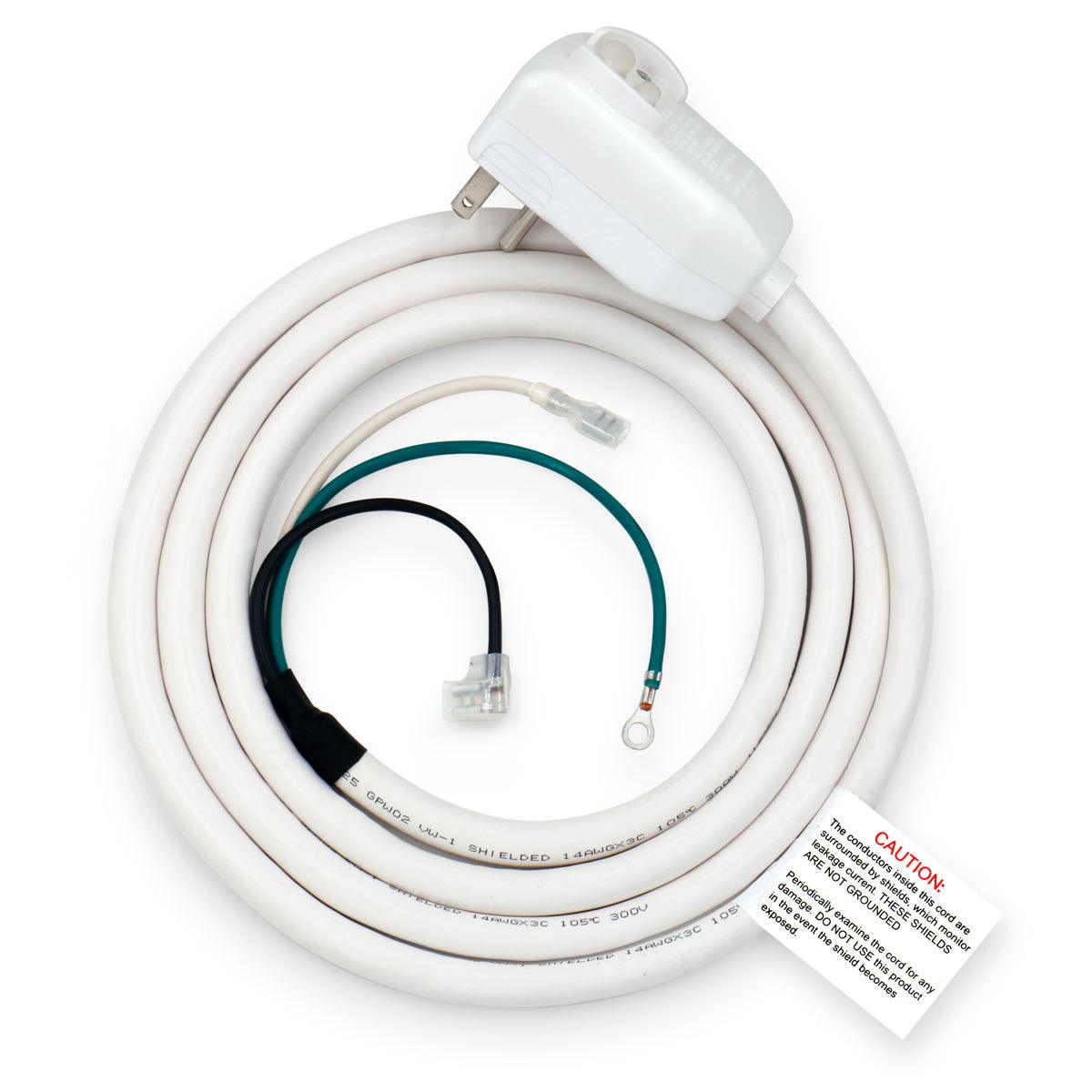 LCDI Power Cord Plug for A/C Air Conditioner, Leakage Current Detection Interrupter Replacement, 120VAC 10Amp 18AWG 1200W 60Hz NEMA 5-15P 7FT Long, UL Certified (1 Pack) - BAOMAIN