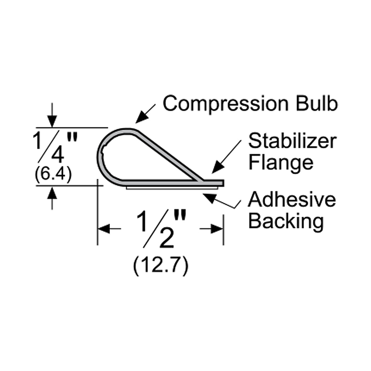 Door Adhesive Gasketing Seals Around Door Perimeter S88 1/2" Wide X 1/4" High UL & CUL Listed - BAOMAIN